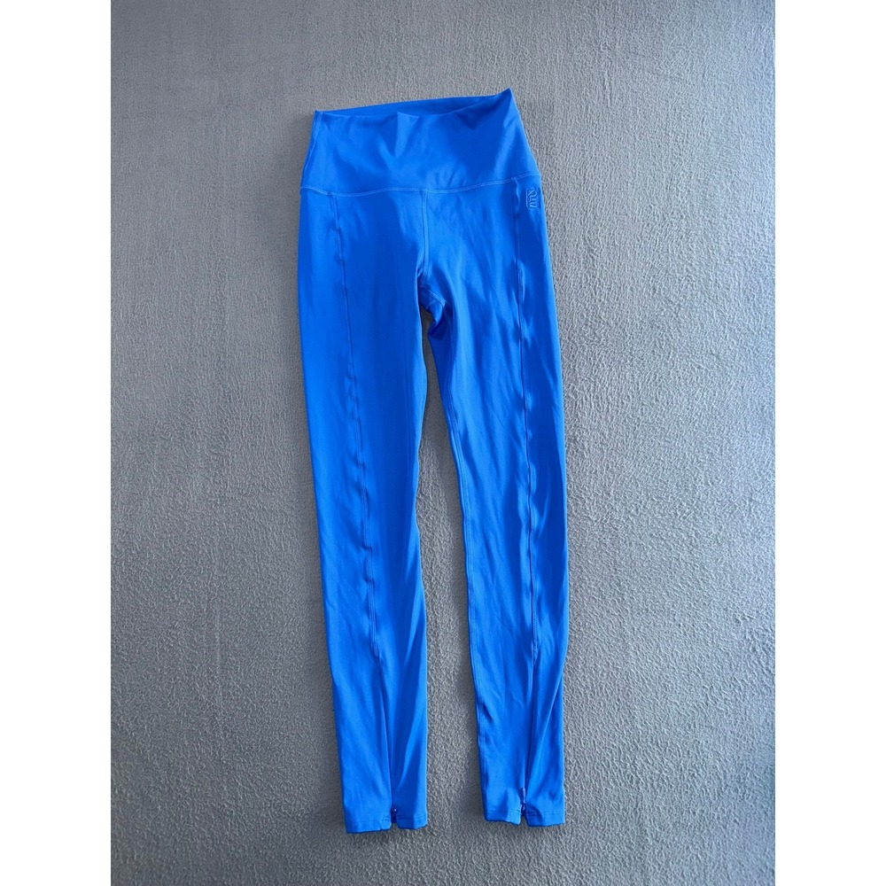 PE Nation Womens Electric Blue High Rise Ankle Zip Leggings Size Small